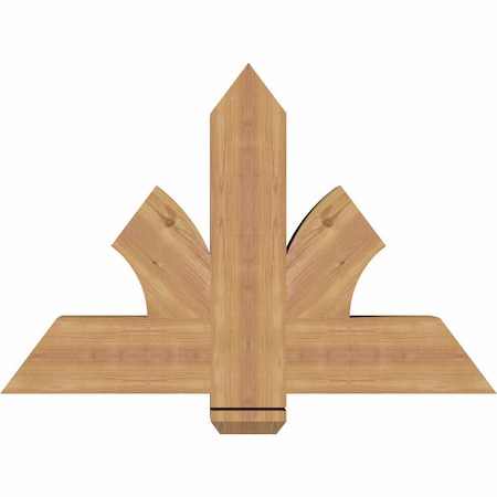 Ekena Millwork Redmond Smooth Timber Gable Bracket, Western Red Cedar, 36"W x 24"H x 5 1/2"D x 5 1/2"F, 16/12 Pitch GBW036X24X0606RED00SWR
